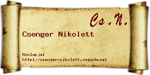 Csenger Nikolett névjegykártya