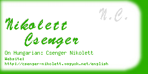 nikolett csenger business card